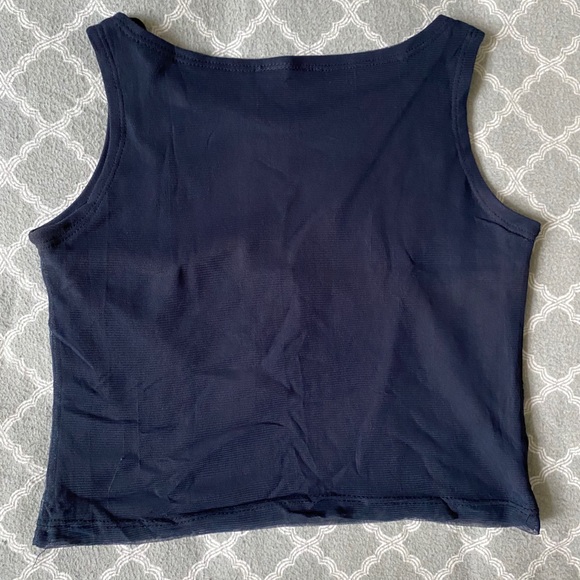 🌿 Navy Paisley Crop Halter - Picture 2 of 2